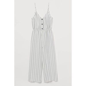 H&M Divided white striped jumpsuit